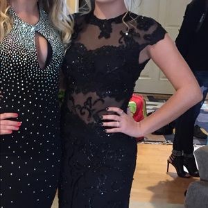 Black prom dress only worn once!